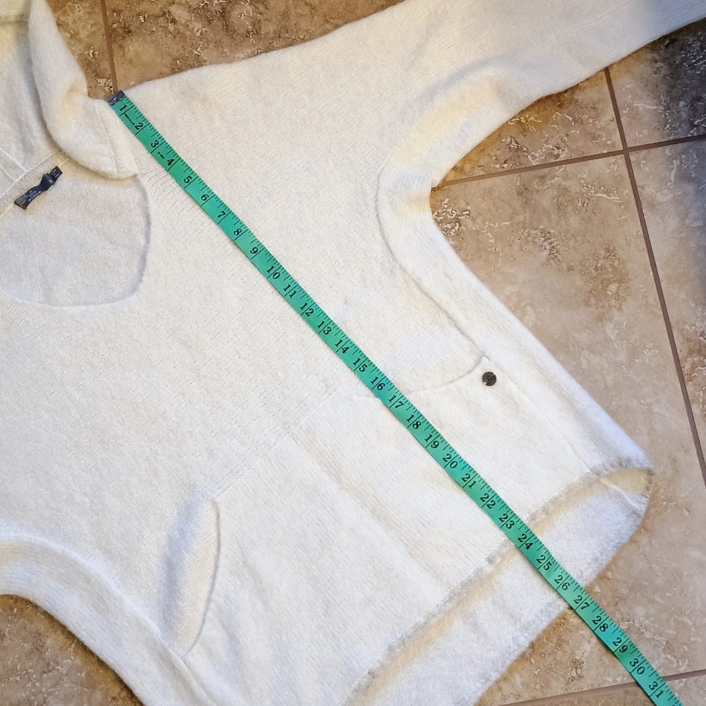 Women's Prana Shine On Sweater Hoodie White With Gray Accents Size Medium - Picture 10 of 11